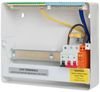 FuseBox F2010MX 100A Main Switch Consumer Unit with T2 Surge Protection, 10 Way, Steel, White